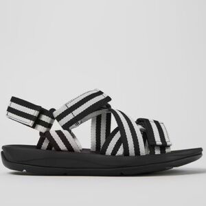 Camper Match striped sandals textile black white 40 / 9
